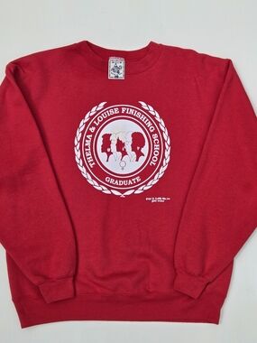 Vintage 1991 Thelma and Louise Finishing School Sweatshirt Large Alore Red 90s